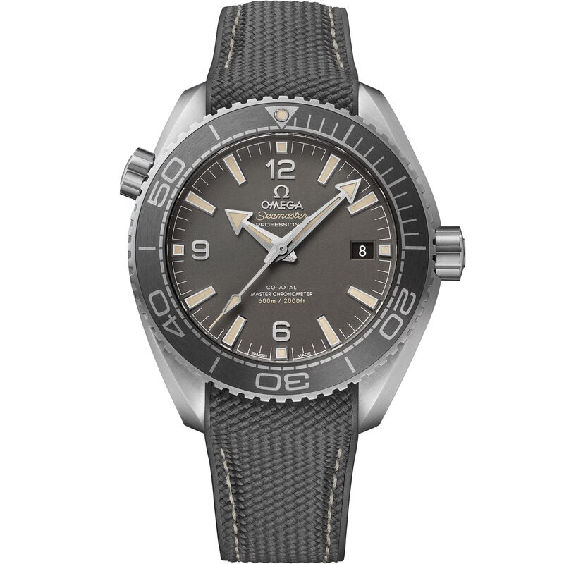 OMEGA Seamaster Planet Ocean 600M Steel on Rubber Strap Blue Dial Watch, 43.5mm image number 0