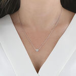 Cluster Diamond Heart Necklace 14K