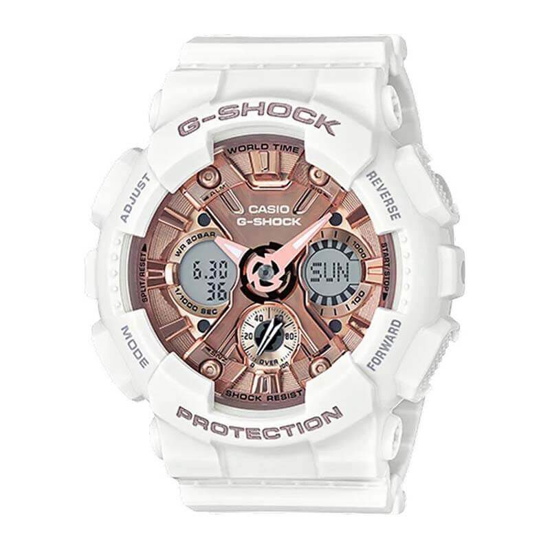 Konsulat Drik vand fotografering G-Shock S-Series Pink & White Analog Digital Watch
