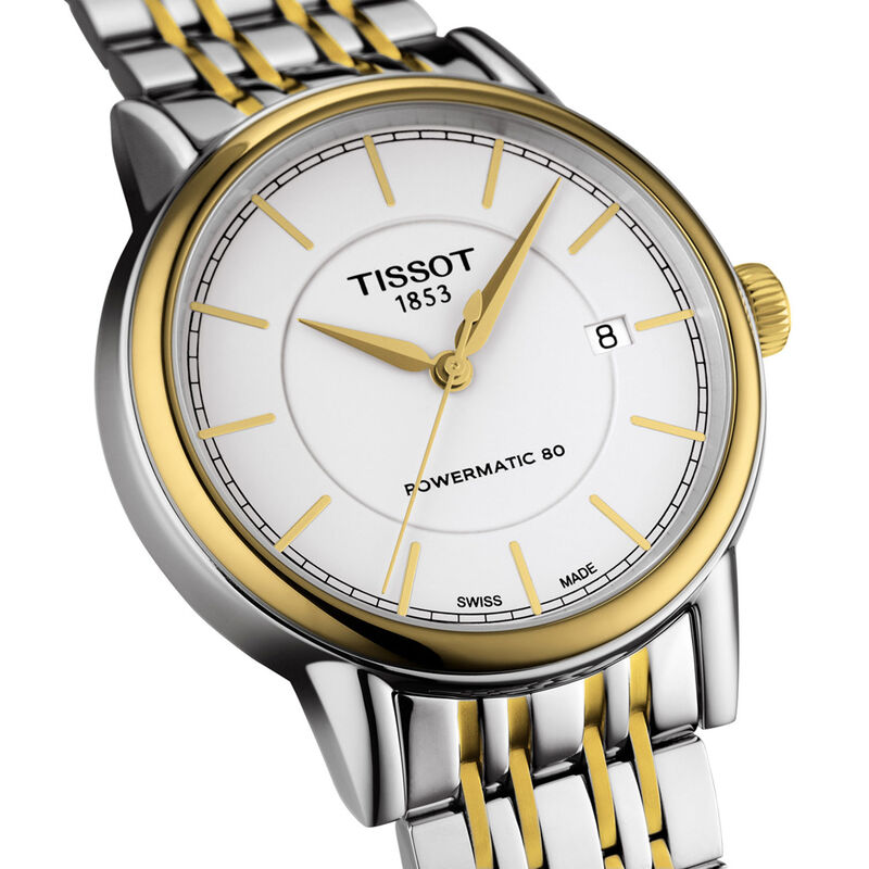 Tissot Carson Powermatic 80 Gold PVD White Dial Auto Watch, 40mm image number 3