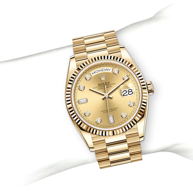 Rolex Day-Date 36 Day-Date Oyster, 36 mm, yellow gold - M128238-0008 at Ben Bridge