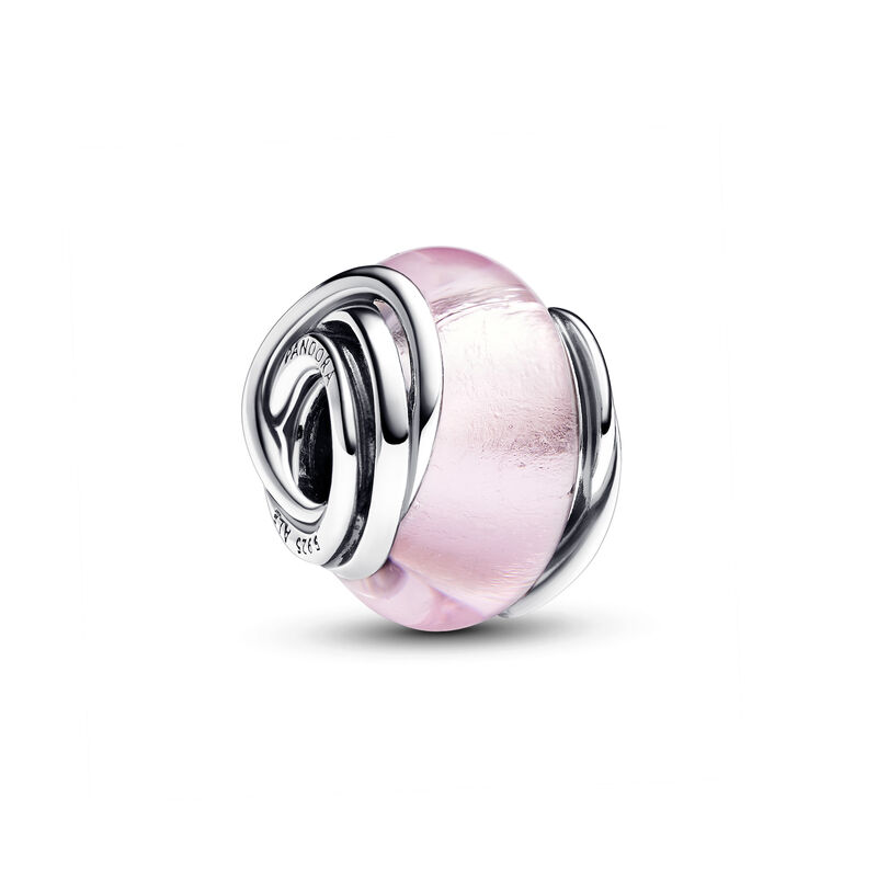 Pandora Encircled Pink Murano Glass Charm image number 0