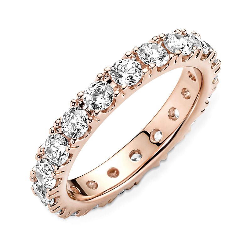 Pandora Sparkling Clear CZ Row Eternity Ring image number 4