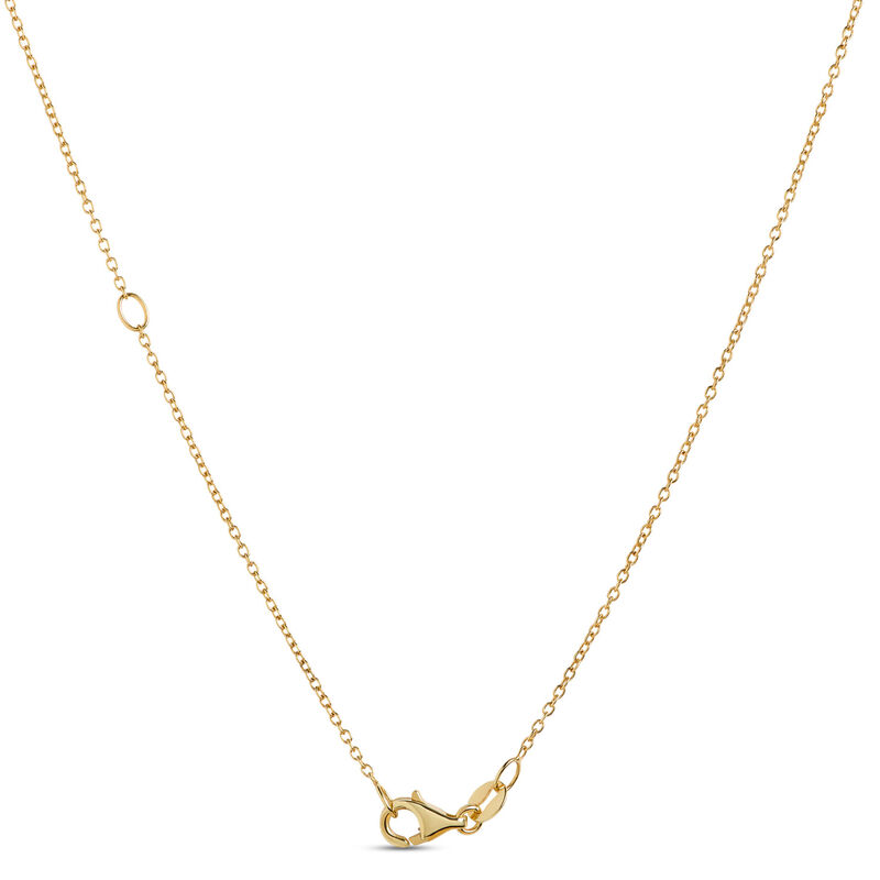 Classic Open Circle Diamond Pendant Necklace, 1 &frac12; Carat Total Weight, 14K Yellow Gold image number 2