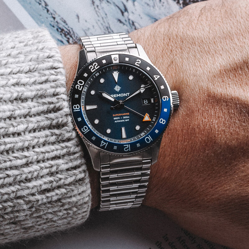 Bremont Supermarine GMT Glacier Blue Dial Watch, 40mm image number 2