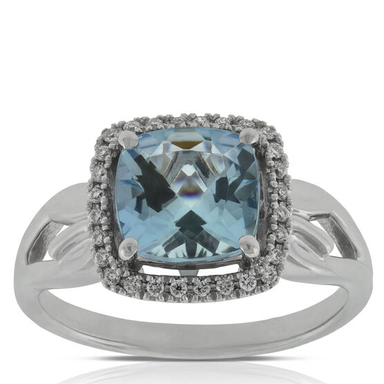 Aquamarine & Diamond Ring 14K | Ben Bridge Jeweler