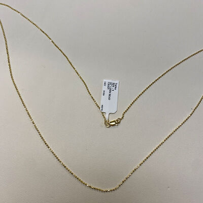 Classic Bead Chain, 1.2mm, 14K Yellow Gold