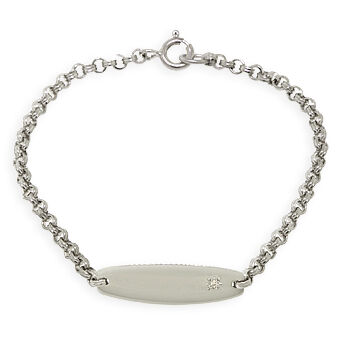 baby id bracelet silver