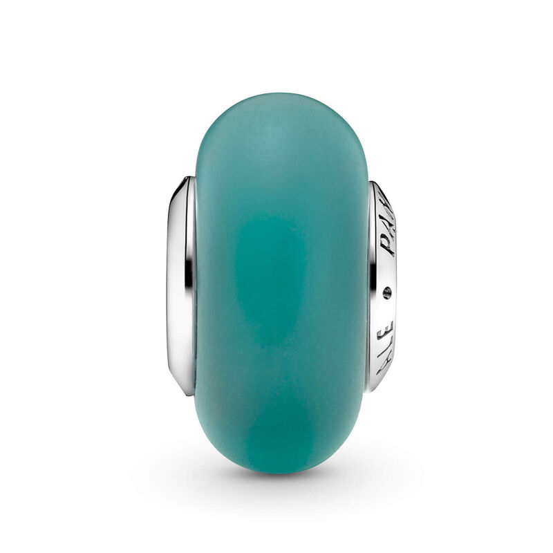 Pandora Matte Green Murano Glass Charm image number 1
