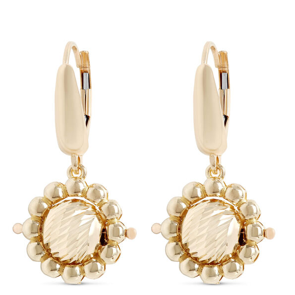 Toscano Cluster Bead Drop Earrings, 14K Yellow Gold