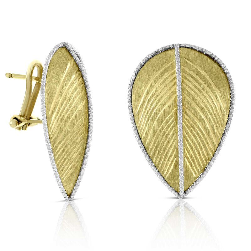 Toscano Leaf Earrings 14K image number 0