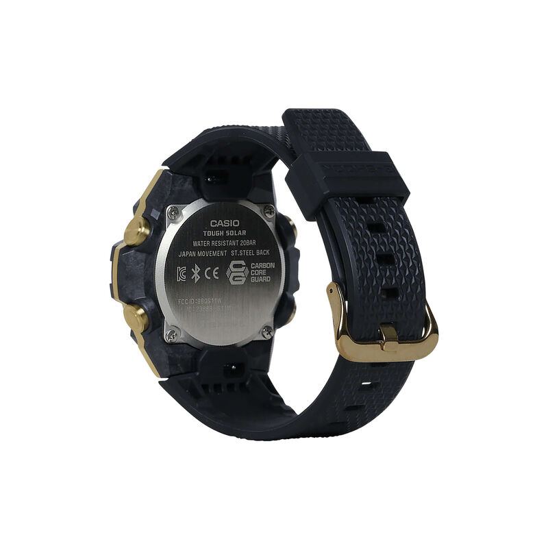 G-Shock G-Steel Watch Black Dial with Gold Accents Black Strap, 46.6mm image number 1