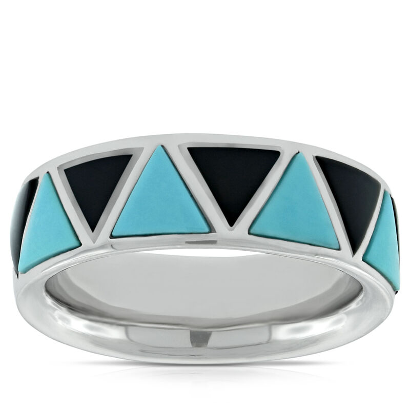 Lisa Bridge Turquoise &  Black Onyx Ring image number 0