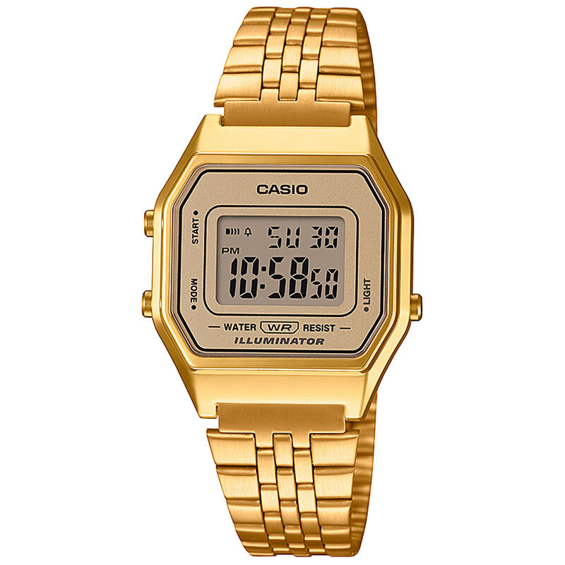 Casio Vintage Beige Dial Watch, 33.5mm &times; 28.6mm image number 0