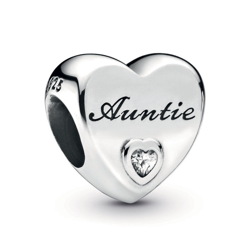 Pandora Auntie Love Heart CZ Charm image number 1