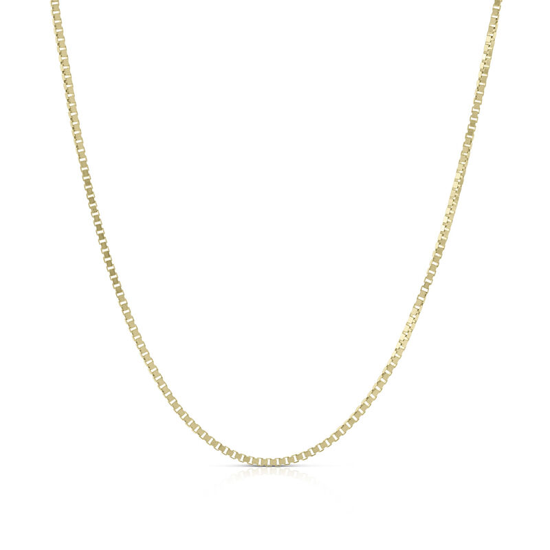 Box Chain 14K Yellow Gold, 18" image number 1