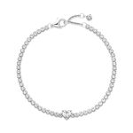 Pandora Clear Sparkling Heart CZ Tennis Bracelet