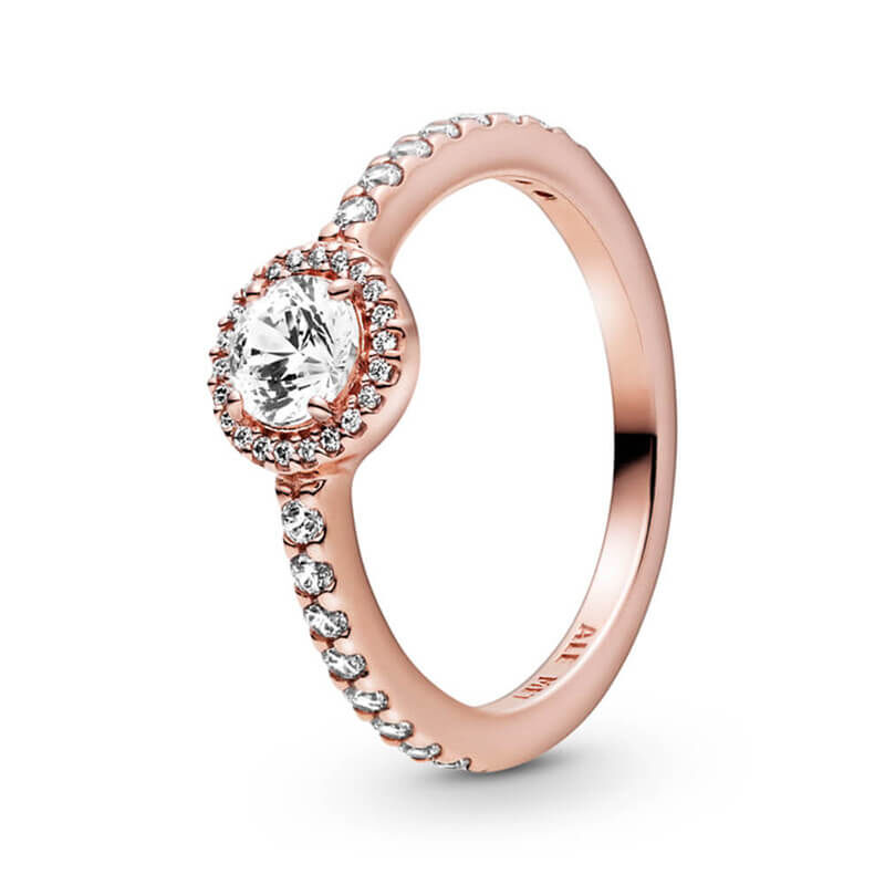 Pandora Classic Sparkle Halo CZ Ring image number 1