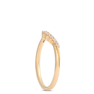 Contour Diamond Band, 14K Yellow Gold