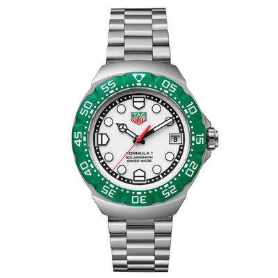 TAG Heuer Formula 1 Solargraph White Dial Watch, 38mm