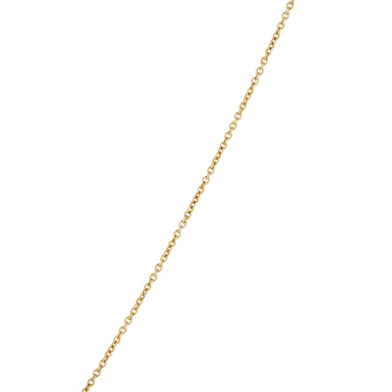 Classic Disc Pendant Necklace with Round Diamonds, 1/10 Total Carat Weight, 14K Yellow Gold image number 3
