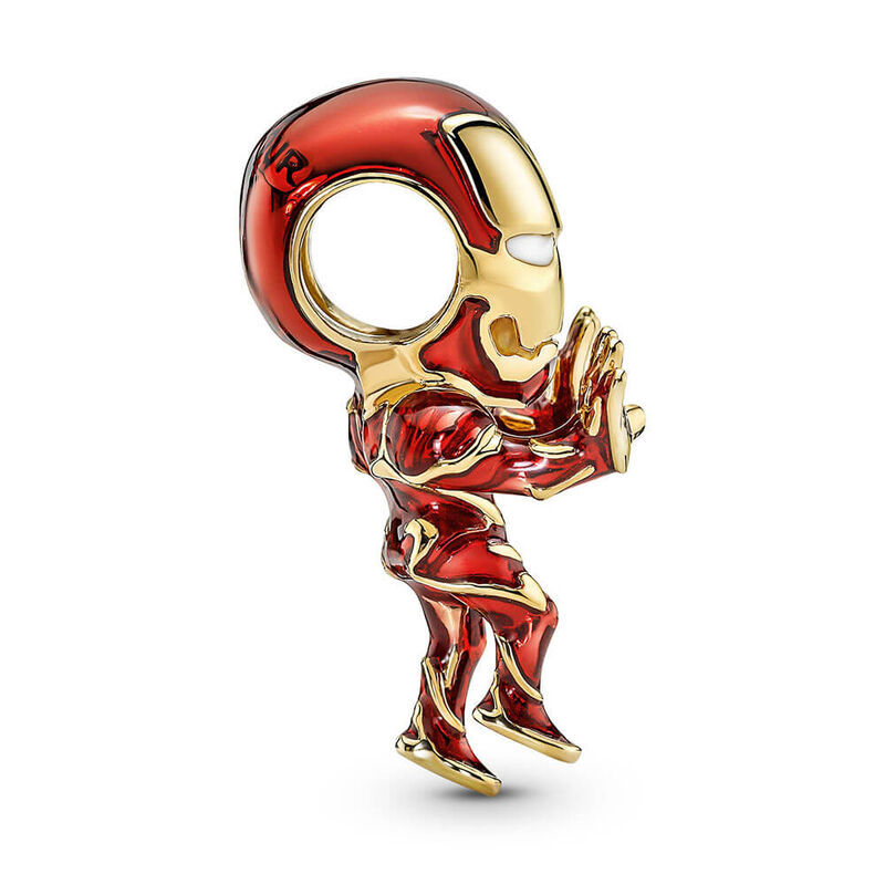 Pandora Marvel The Avengers Iron Man Enamel & CZ Charm image number 3