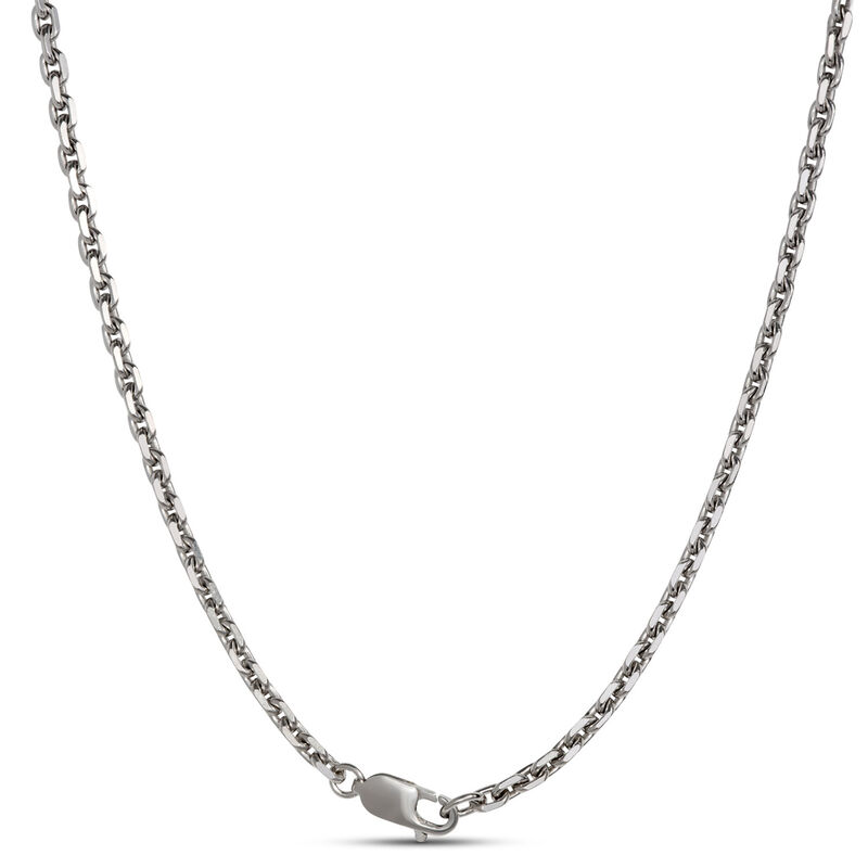 Tiger’s Eye and White Sapphire Shield Necklace, Sterling Silver image number 4