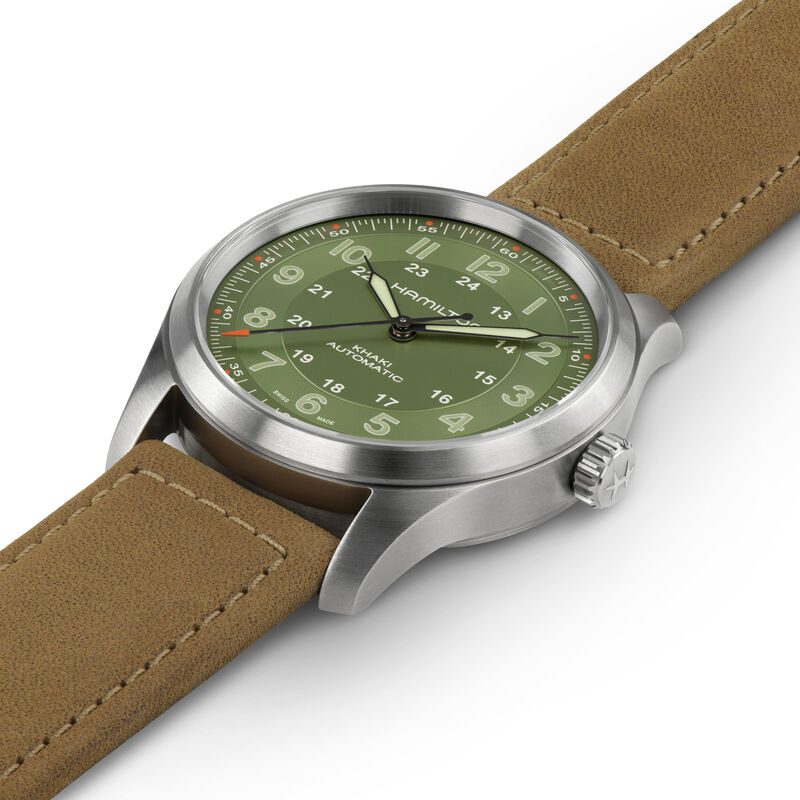 Hamilton Khaki Field Titanium Auto Watch Green Dial, 38mm image number 2
