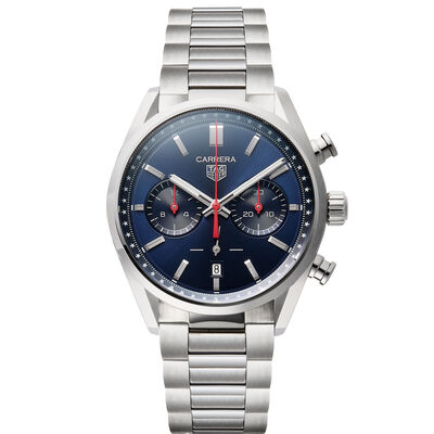 TAG Heuer Carrera Chronograph Blue Dial Watch, 42mm
