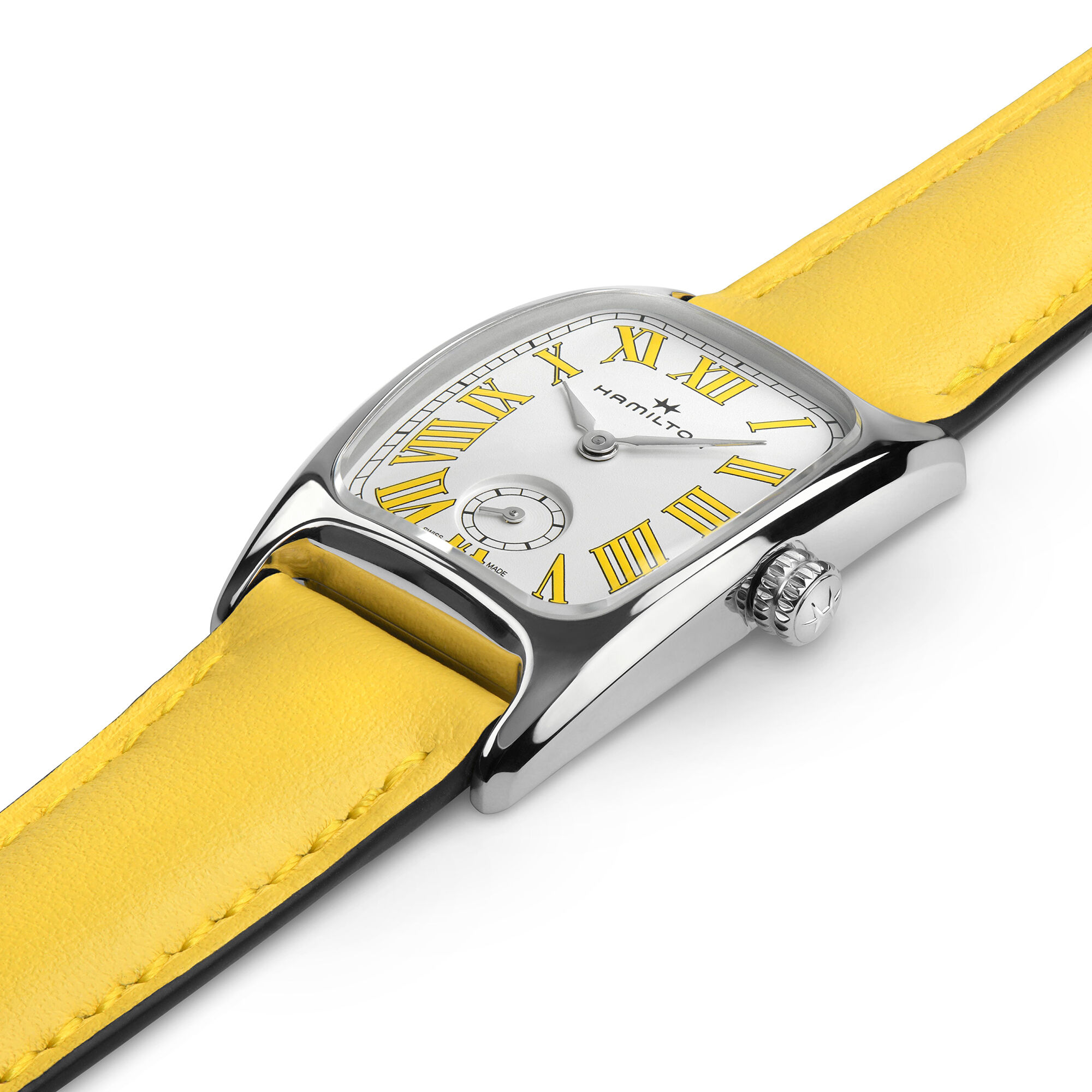 Hamilton American Classic Boulton | Yellow Band and Hands