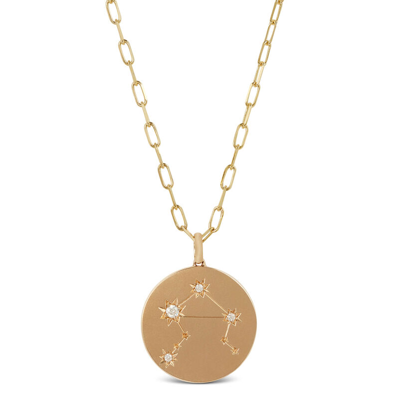 Ikuma Canadian Diamond Libra Zodiac Necklace 14K image number 0