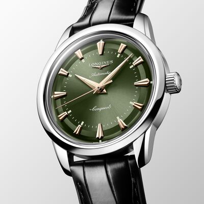 Longines Conquest Heritage Green Dial Watch, 38mm