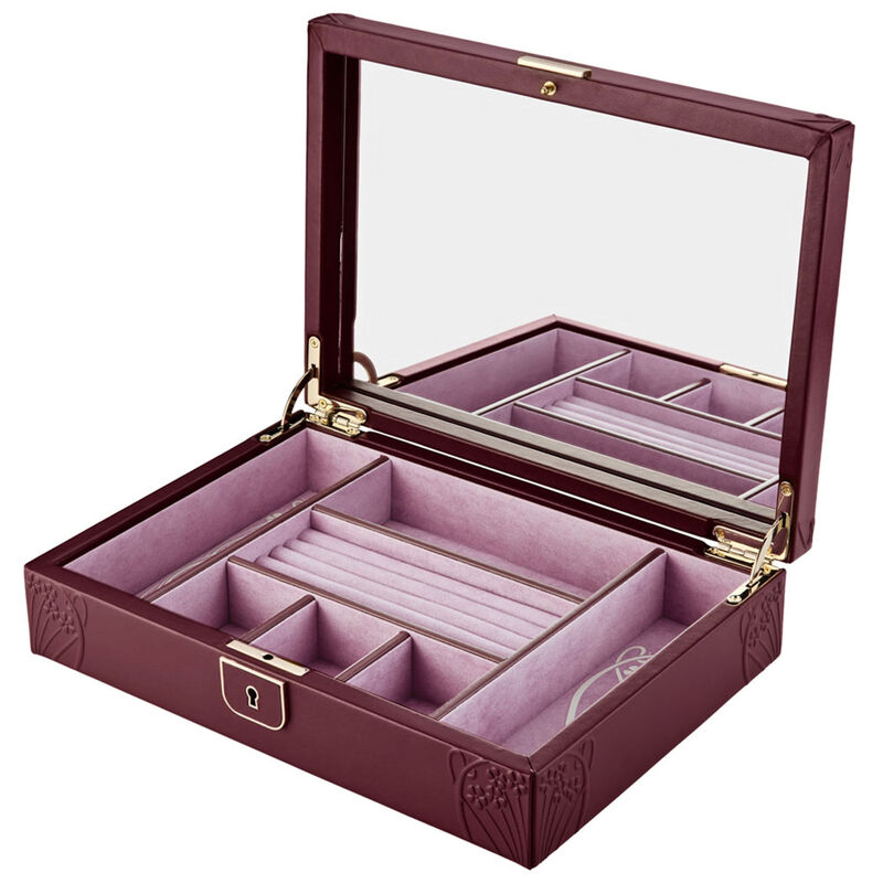 WOLF X LIBERTY Ianthe Medium Jewelry Box - Burgundy image number 0