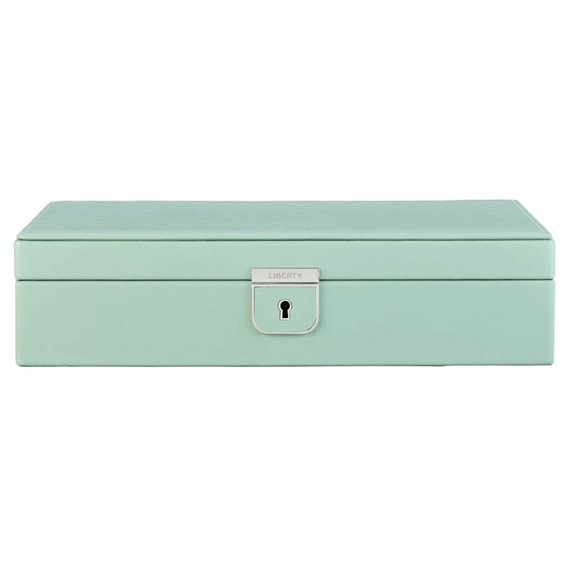 WOLF X LIBERTY Julia Interior Print Medium Jewelry Box - Sage Green image number 1