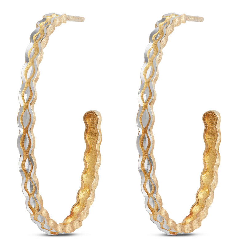Toscano Hoop Earrings 14K image number 0