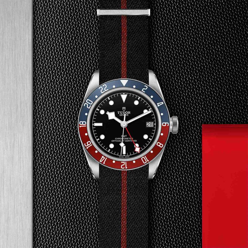 TUDOR Black Bay GMT Watch, Steel Case Black Dial Fabric Strap, 41mm image number 4