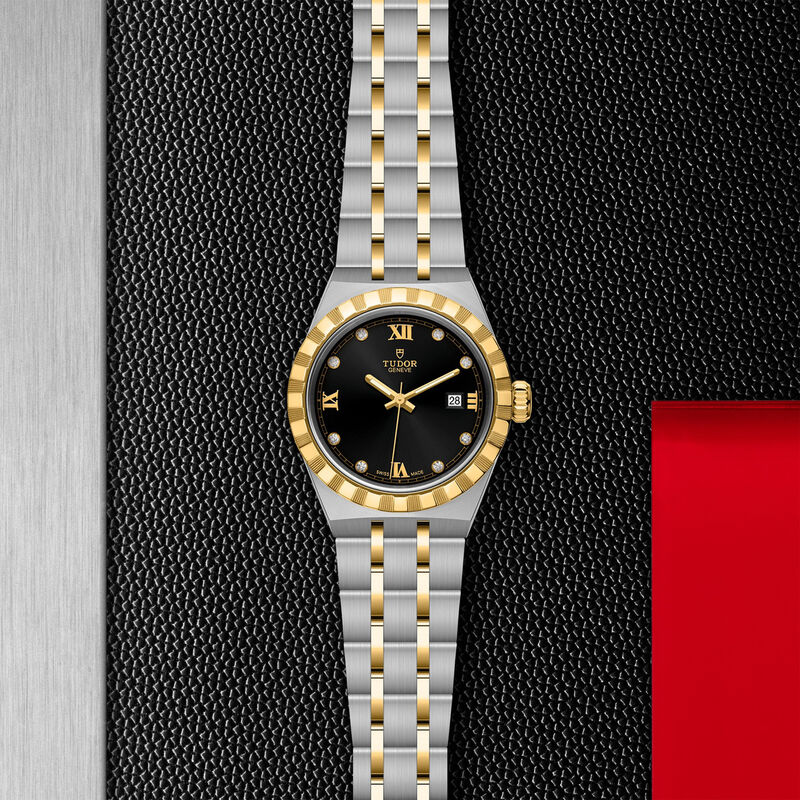 TUDOR Royal Watch Black with Diamond Set Dial, 28mm image number 2