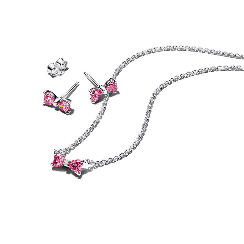 Pandora Sparkling Pink Bow Jewelry Gift Set image number 0