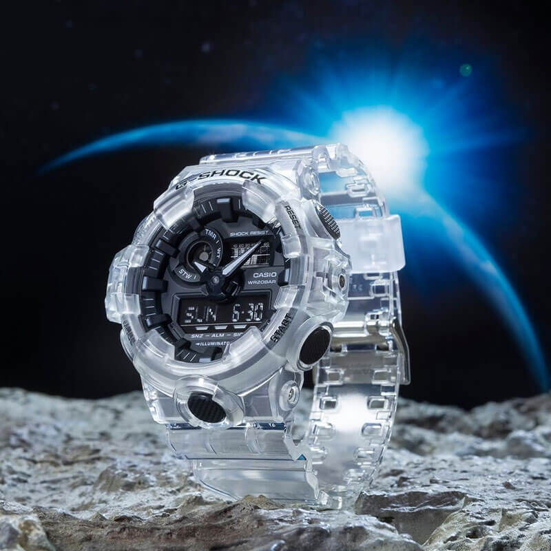 G-Shock Transparent Resin Analog Digital Watch, 57.5mm image number 6