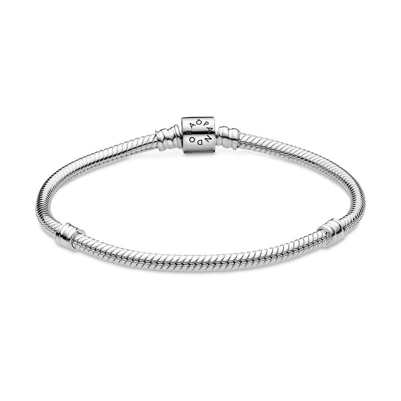 Pandora Moments Barrel Clasp Snake Chain Bracelet image number 1