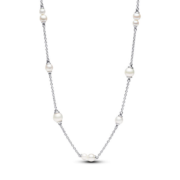 Pandora Treated Freshwater Cultured Pearl Station Chain Necklace
