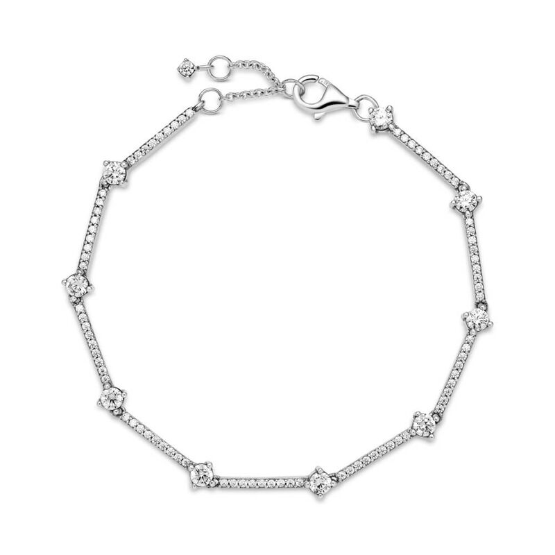 Pandora Sparkling Pavé CZ Bars Bracelet image number 2