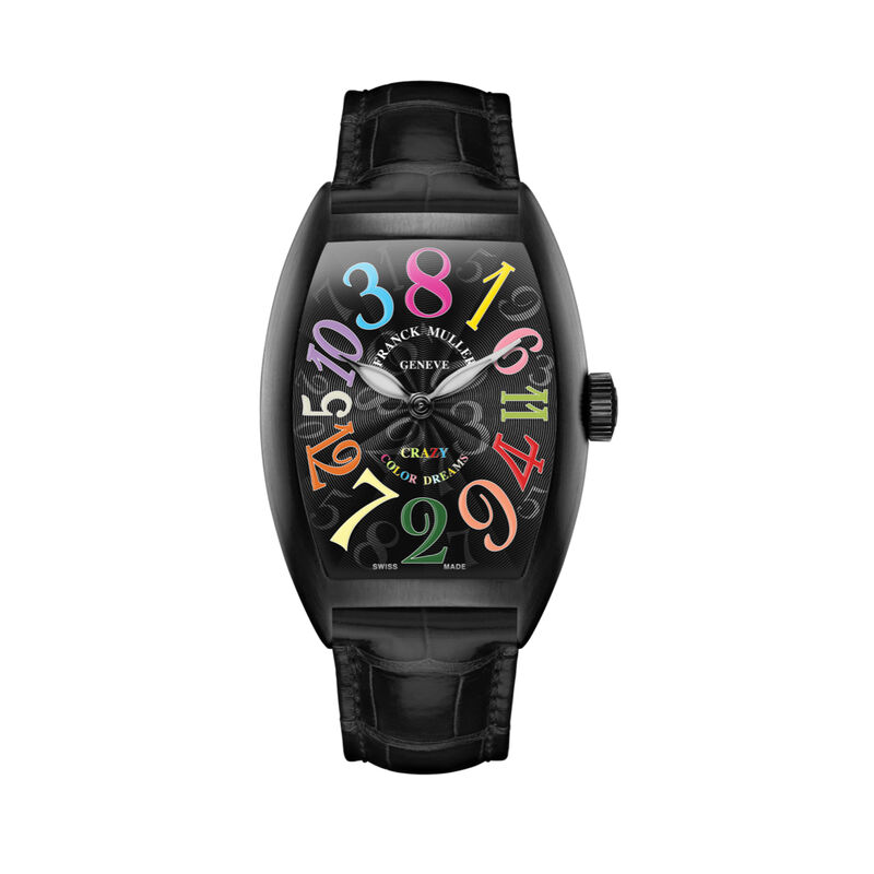 Franck Muller Cintr&eacute;e Curvex Crazy Hours Color Dreams Black Dial Watch, 39.6mm x 55.4mm image number 0