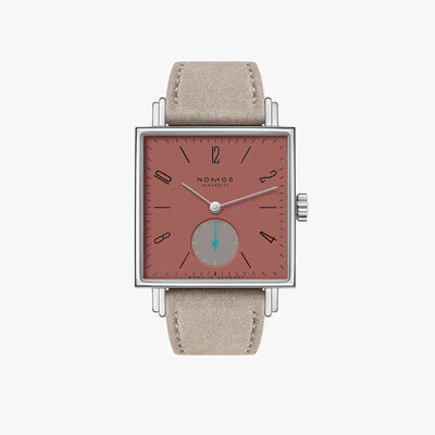 NOMOS Tetra Terra Red Dial Watch, 29.5mm