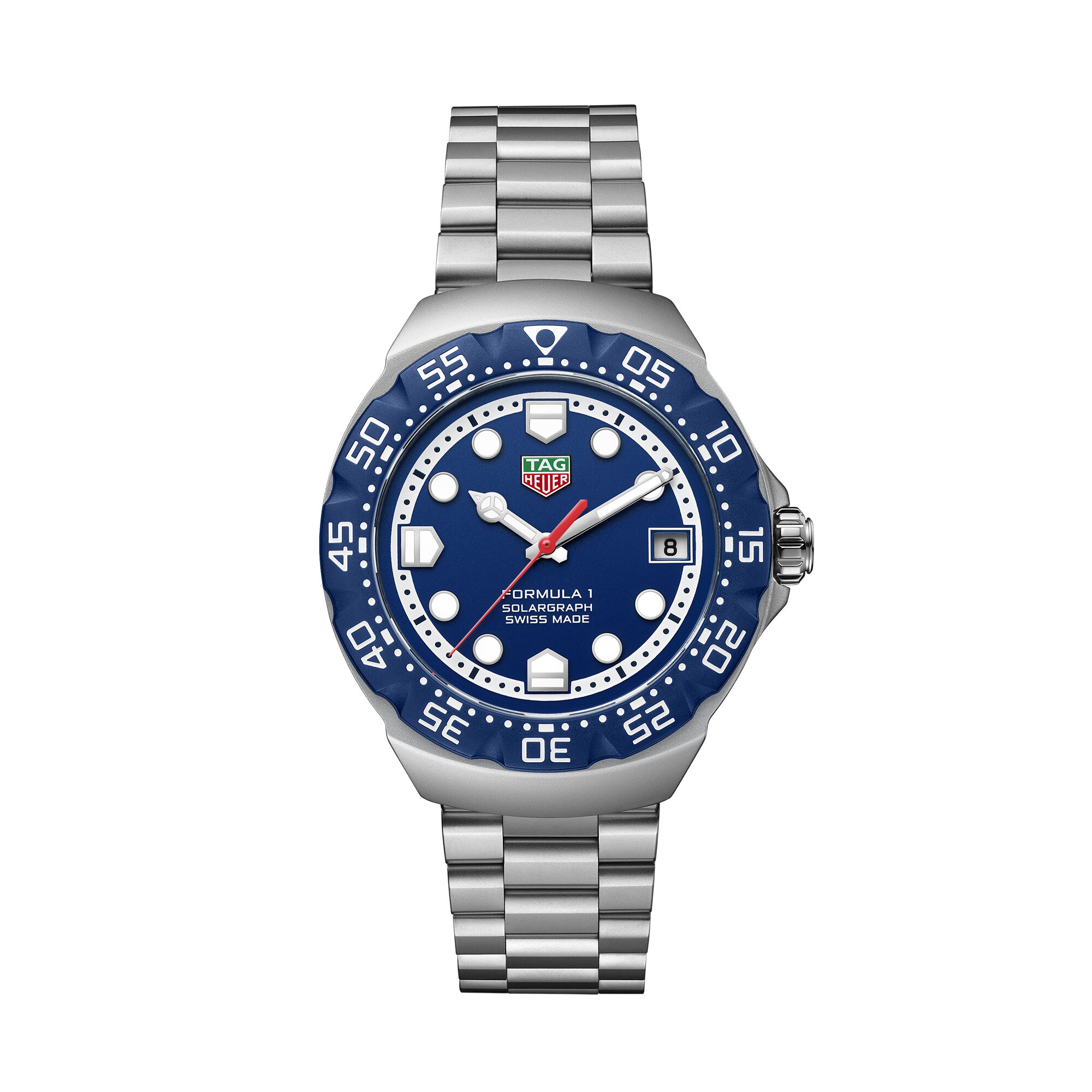 TAG Heuer Formula 1 Solargraph Blue Dial Watch, 38mm