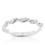 Twisted Diamond Cluster Band 14K