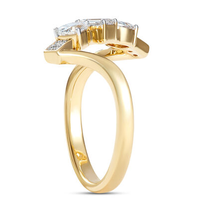 Multi-Shape Diamond Ring, ⅔ Total Carat Weight, 14K Yellow Gold