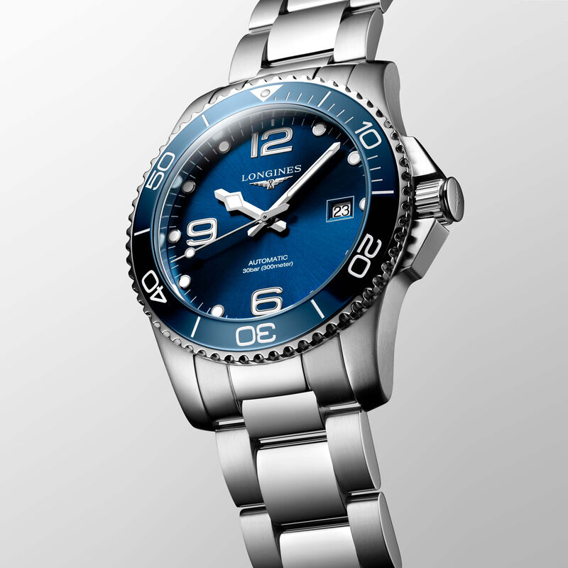 Premisse zout Meenemen Longines HydroConquest Watch Blue Dial Steel Bracelet, 41mm