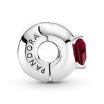 Pandora Red Heart Solitaire Crystal Clip Charm