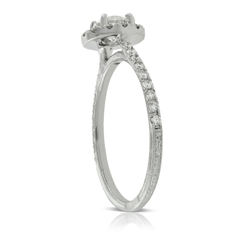 Halo Diamond Engagement Ring 14K image number 2